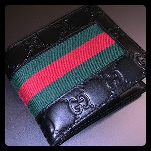 Gucci Wallet (Mens) Monogram GG with Gucci Stripes